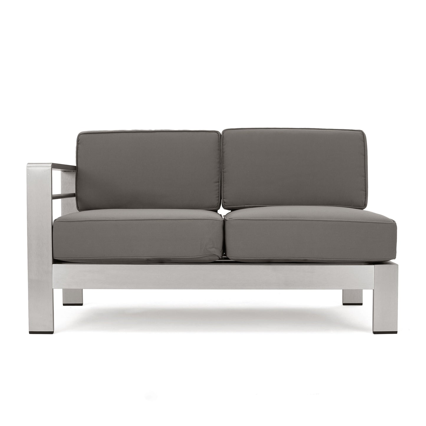Set da giardino in alluminio con braciere Cape Coral Outdoor da 7 posti di Christopher Knight Home