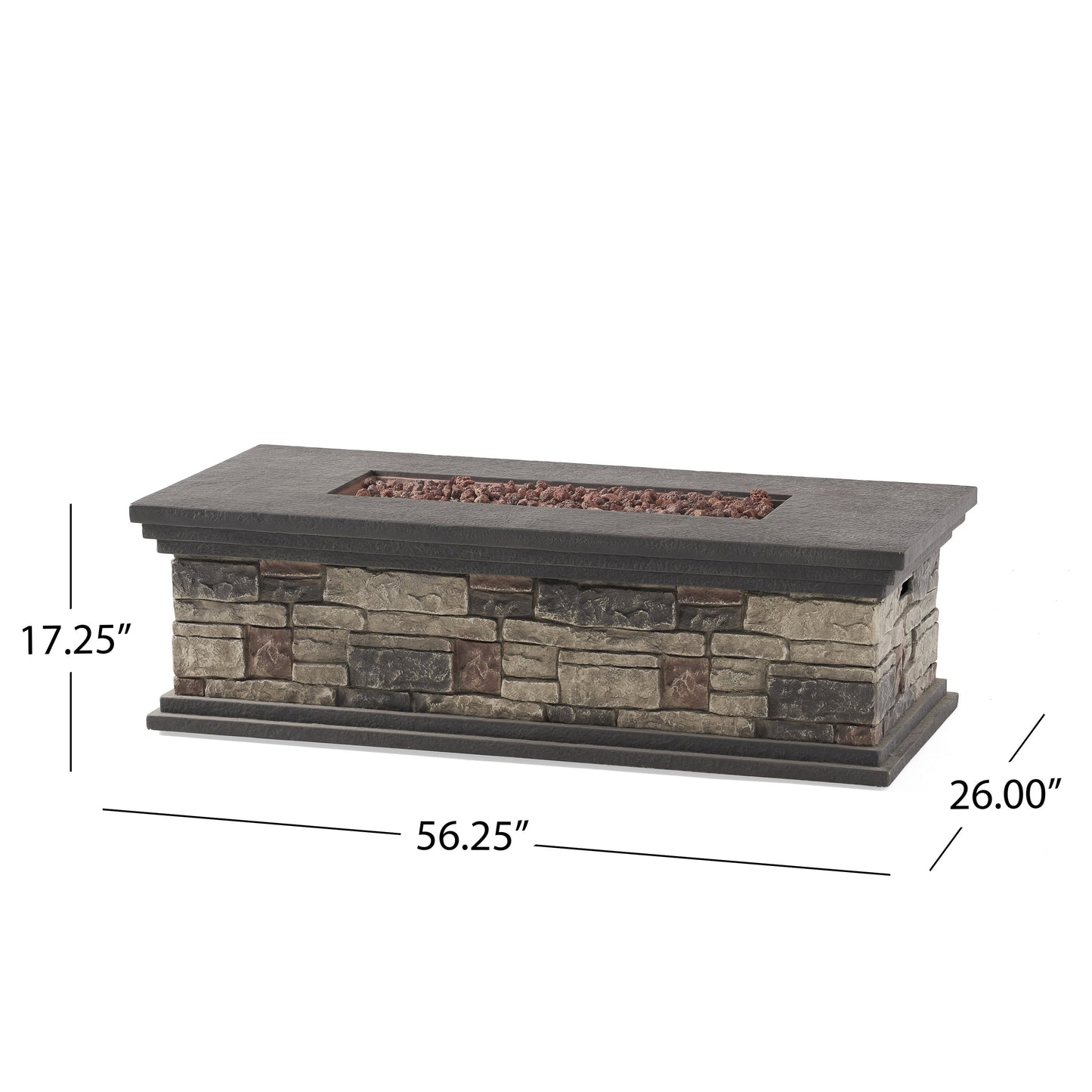 Set da giardino in alluminio con braciere Cape Coral Outdoor da 7 posti di Christopher Knight Home