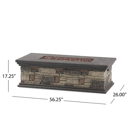 Set da giardino in alluminio con braciere Cape Coral Outdoor da 7 posti di Christopher Knight Home