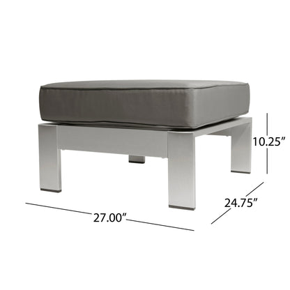 Set da giardino in alluminio con braciere Cape Coral Outdoor da 7 posti di Christopher Knight Home