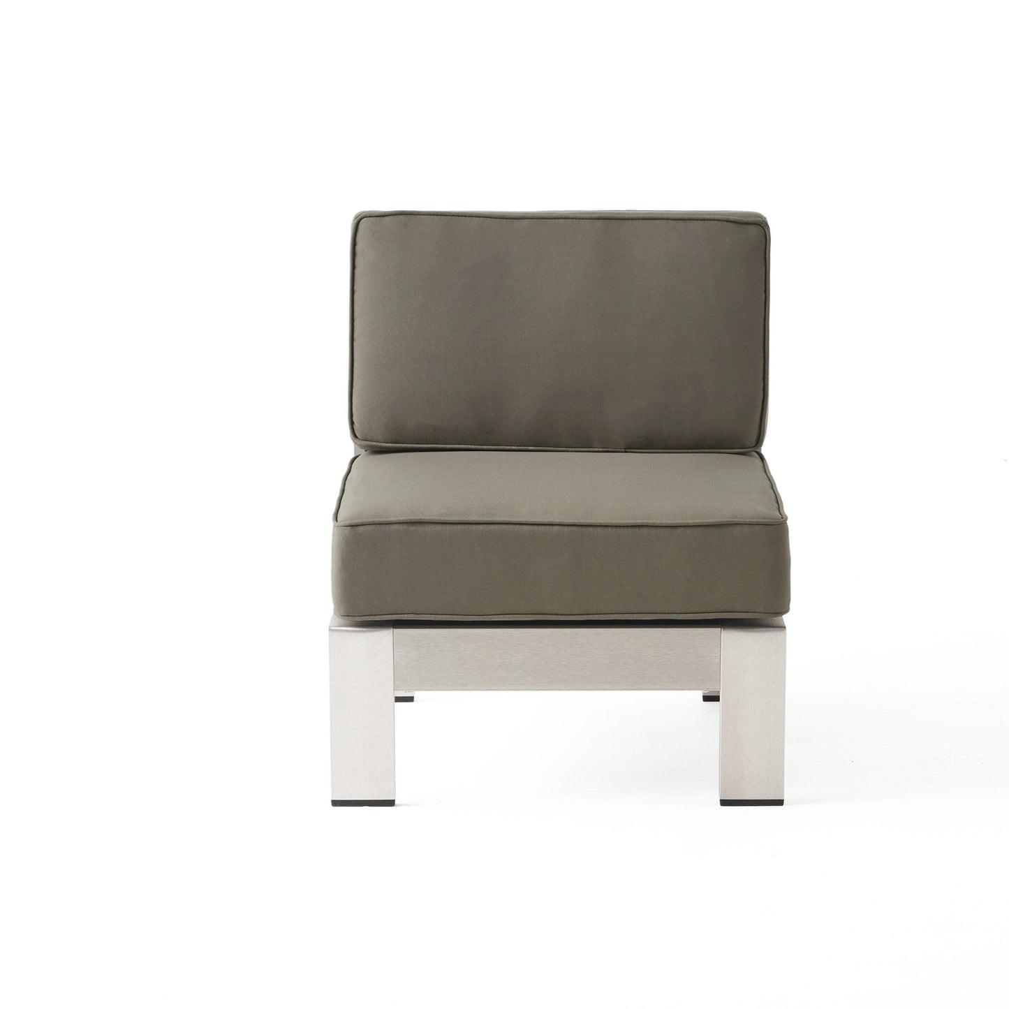 Set da giardino in alluminio con braciere Cape Coral Outdoor da 7 posti di Christopher Knight Home