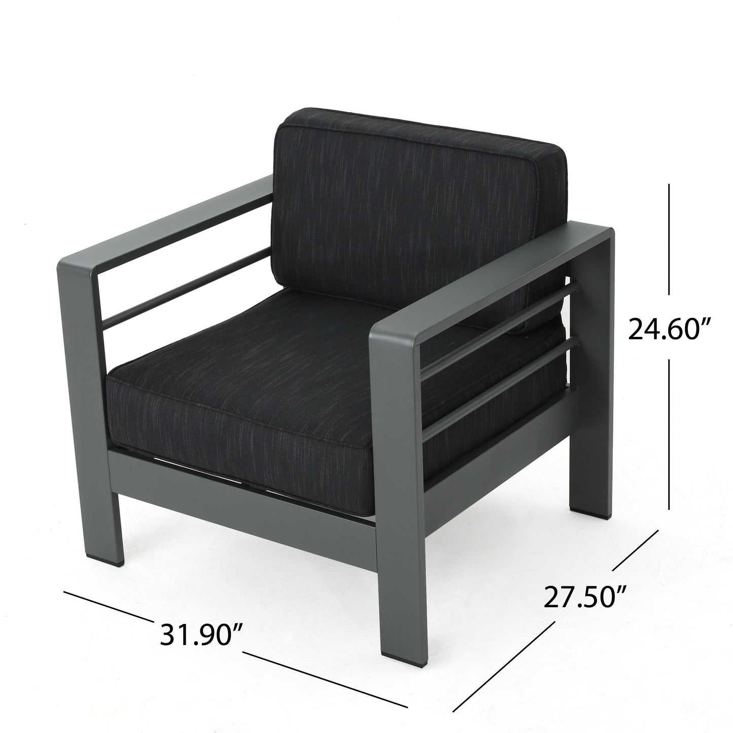 Set da esterno Cape Coral in alluminio da 5 pezzi con cuscini di Christopher Knight Home