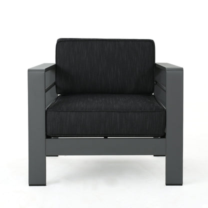 Set da esterno Cape Coral in alluminio da 5 pezzi con cuscini di Christopher Knight Home