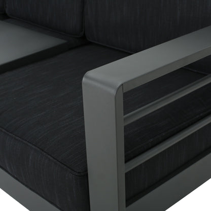 Set da esterno Cape Coral in alluminio da 5 pezzi con cuscini di Christopher Knight Home