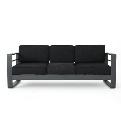 Set da esterno Cape Coral in alluminio da 5 pezzi con cuscini di Christopher Knight Home
