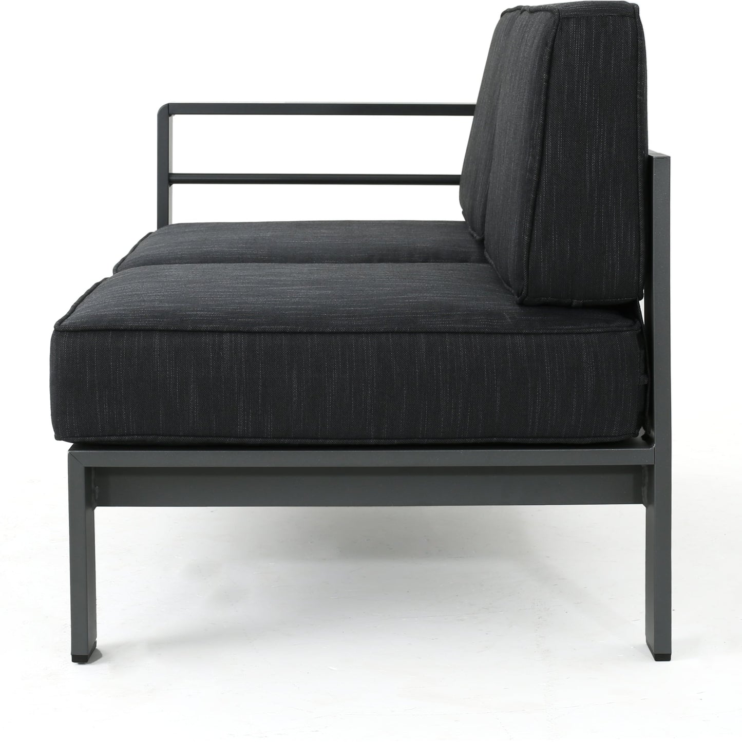 Set di divani componibili da esterno in alluminio Cape Coral con tavolo da fuoco di Christopher Knight Home