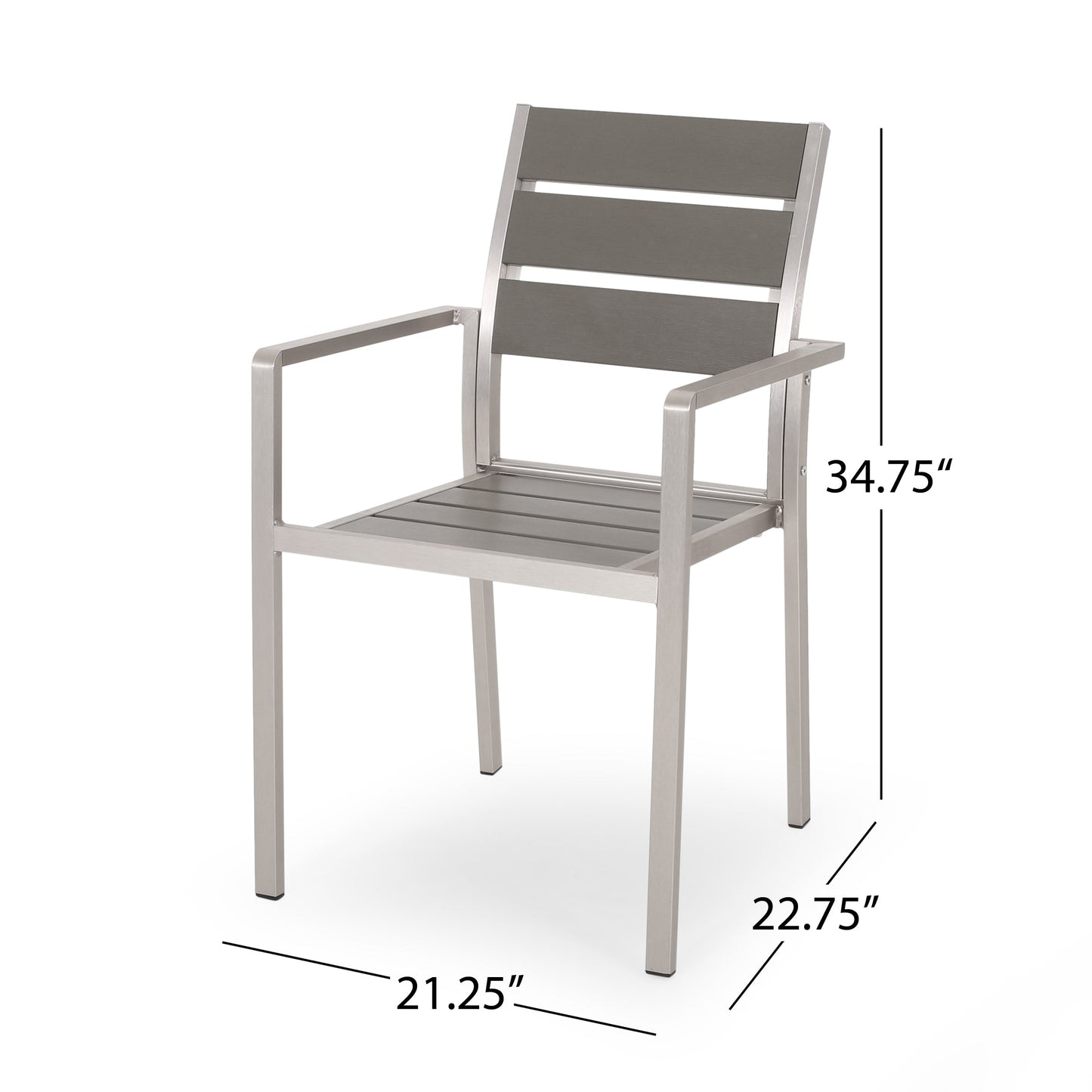 Set da pranzo moderno in alluminio da 6 posti con panca da pranzo Cape Coral Outdoor di Christopher Knight Home