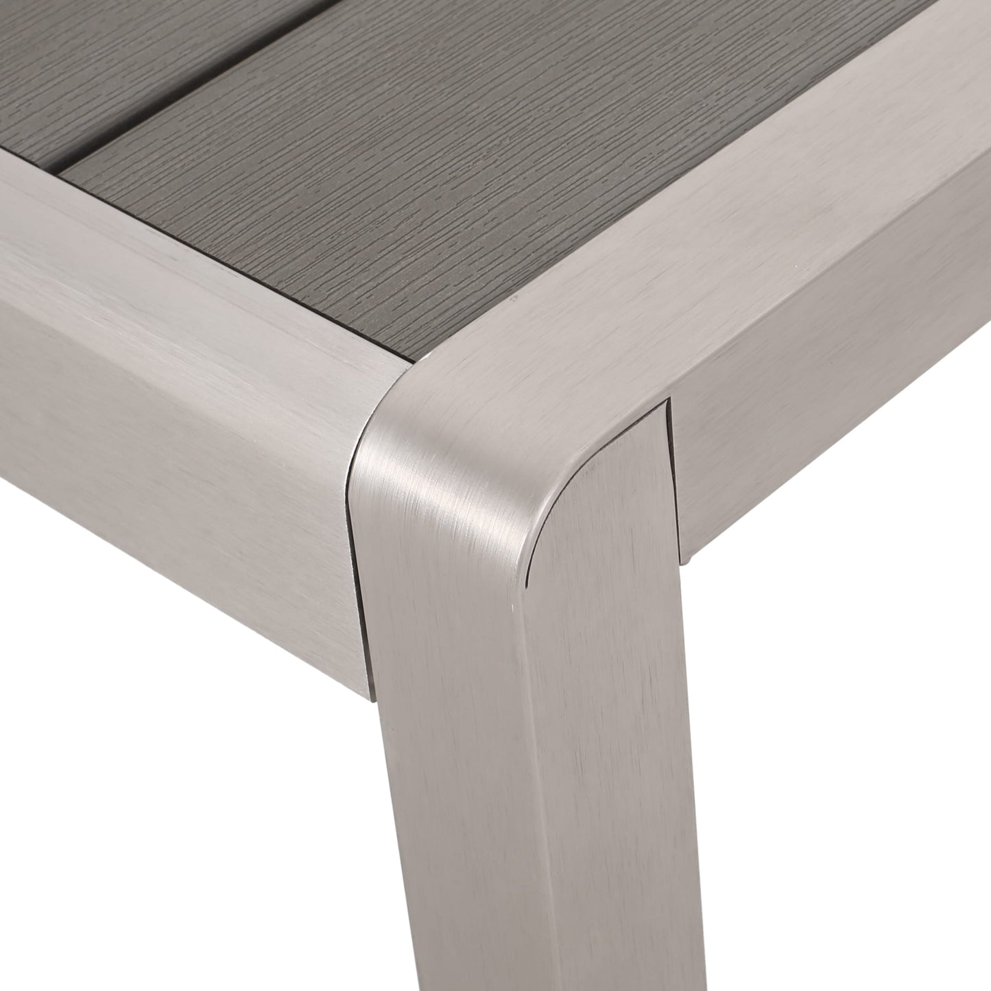Set da pranzo moderno in alluminio da 6 posti con panca da pranzo Cape Coral Outdoor di Christopher Knight Home
