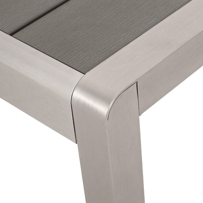 Set da pranzo moderno in alluminio da 6 posti con panca da pranzo Cape Coral Outdoor di Christopher Knight Home