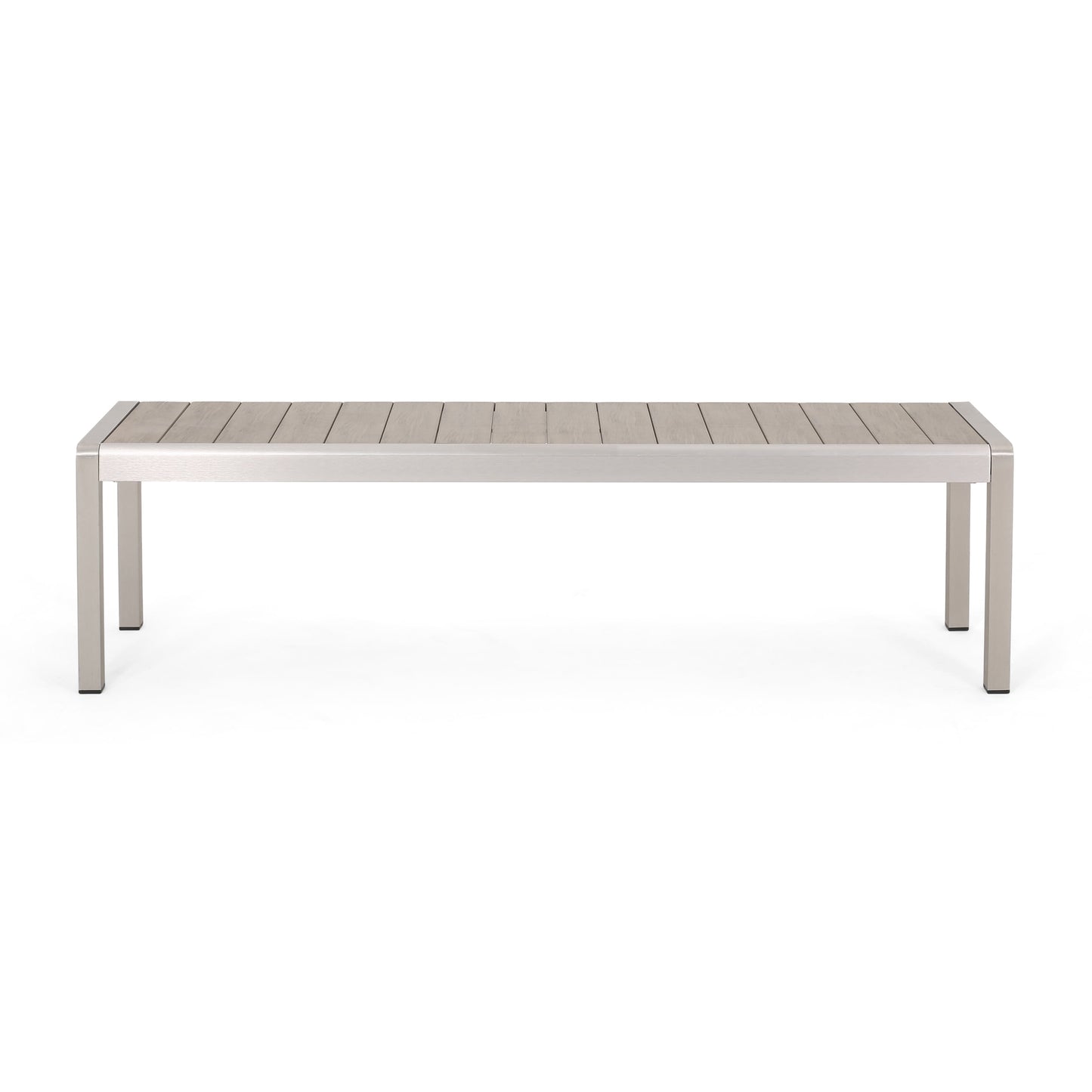 Set da pranzo moderno in alluminio da 6 posti con panca da pranzo Cape Coral Outdoor di Christopher Knight Home