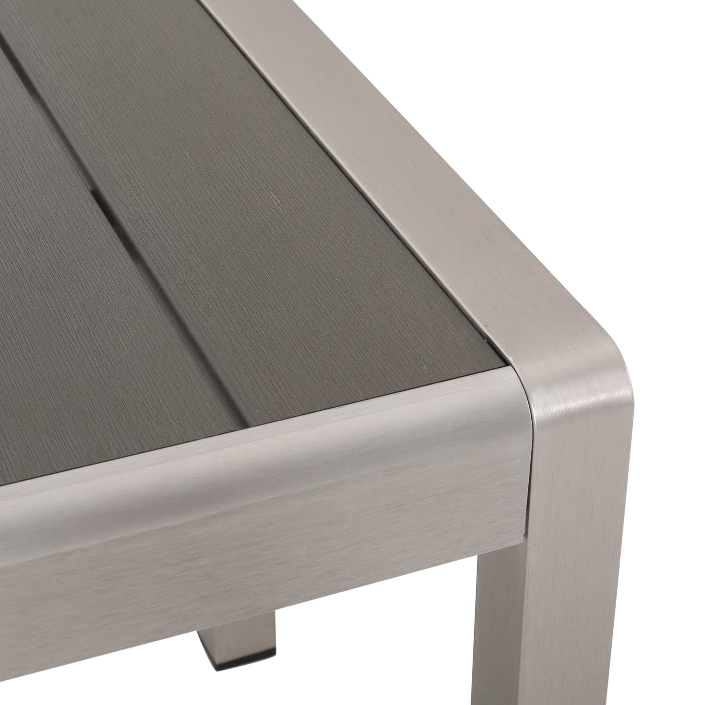 Set da pranzo moderno in alluminio da 6 posti con panca da pranzo Cape Coral Outdoor di Christopher Knight Home