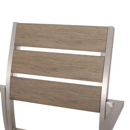 Set da pranzo moderno in alluminio da 6 posti con panca da pranzo Cape Coral Outdoor di Christopher Knight Home