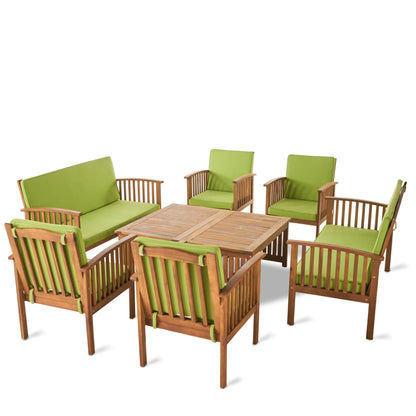 Set di divani da esterno Carolina Acacia da 8 pezzi di Christopher Knight Home