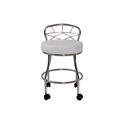 Sgabello da toeletta Diana X-Back con rotelle Carolina Living