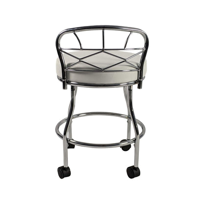 Sgabello da toeletta Diana X-Back con rotelle Carolina Living