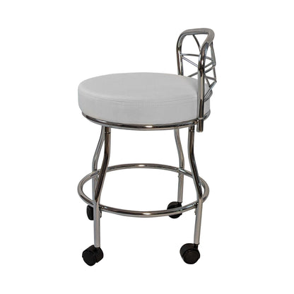 Sgabello da toeletta Diana X-Back con rotelle Carolina Living