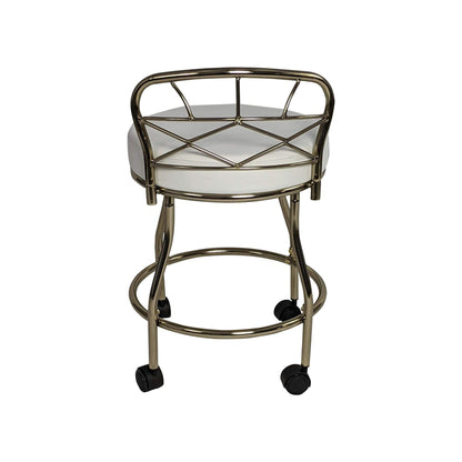 Sgabello da toeletta Diana X-Back con rotelle Carolina Living