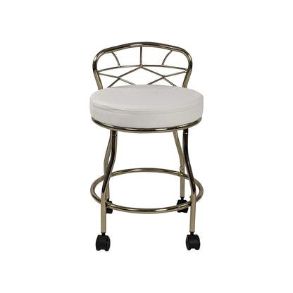 Sgabello da toeletta Diana X-Back con rotelle Carolina Living