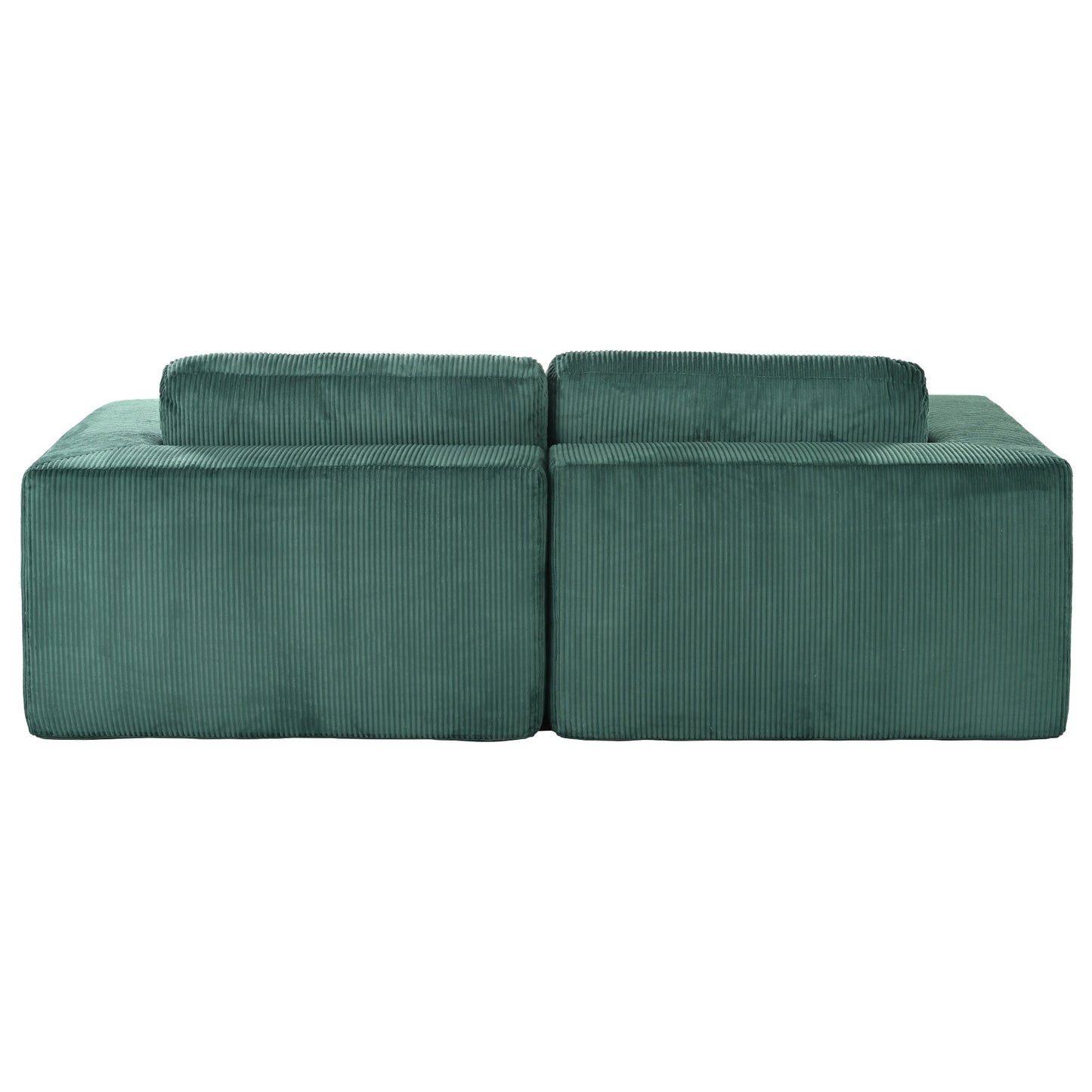 Divano letto Cascade in velluto a coste a 2 pezzi, chaise longue doppia con 2 cuscini