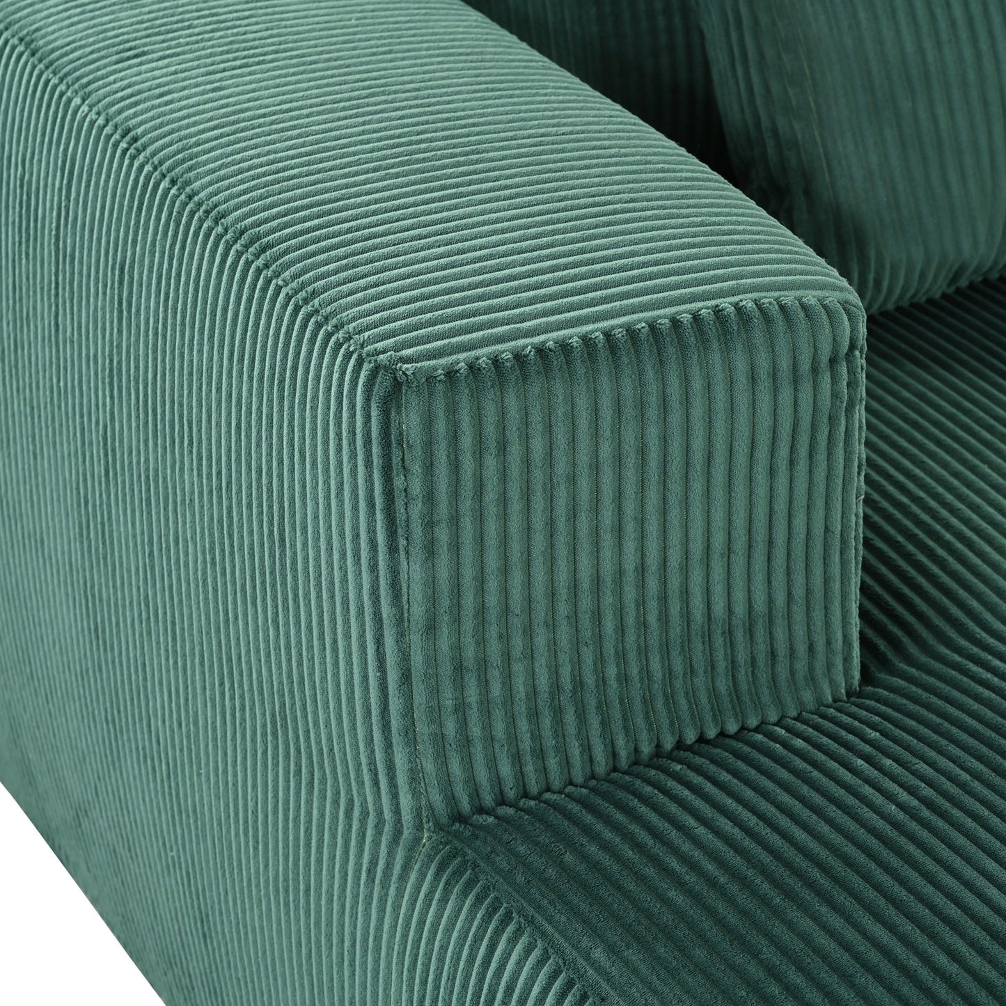 Divano letto Cascade in velluto a coste a 2 pezzi, chaise longue doppia con 2 cuscini