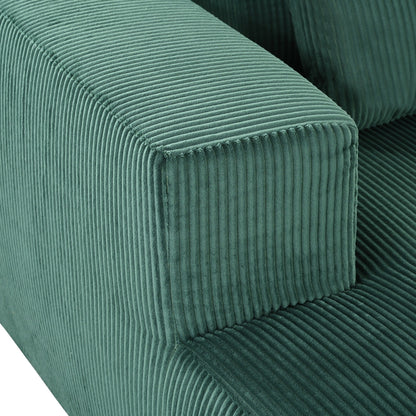 Divano letto Cascade in velluto a coste a 2 pezzi, chaise longue doppia con 2 cuscini
