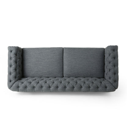 Divano Chesterfield Castalia con finiture a chiodo di Christopher Knight Home - 78,75 L x 33,50 P x 28,00 A