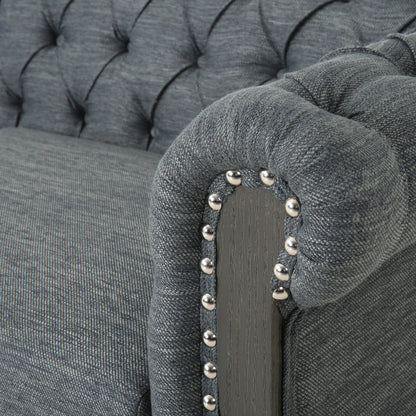Divano Chesterfield Castalia con finiture a chiodo di Christopher Knight Home - 78,75 L x 33,50 P x 28,00 A