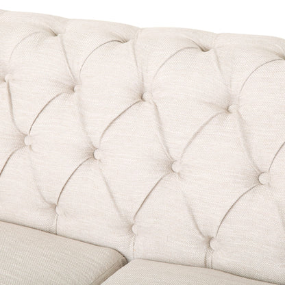 Divano Chesterfield Castalia con finiture a chiodo di Christopher Knight Home - 78,75 L x 33,50 P x 28,00 A
