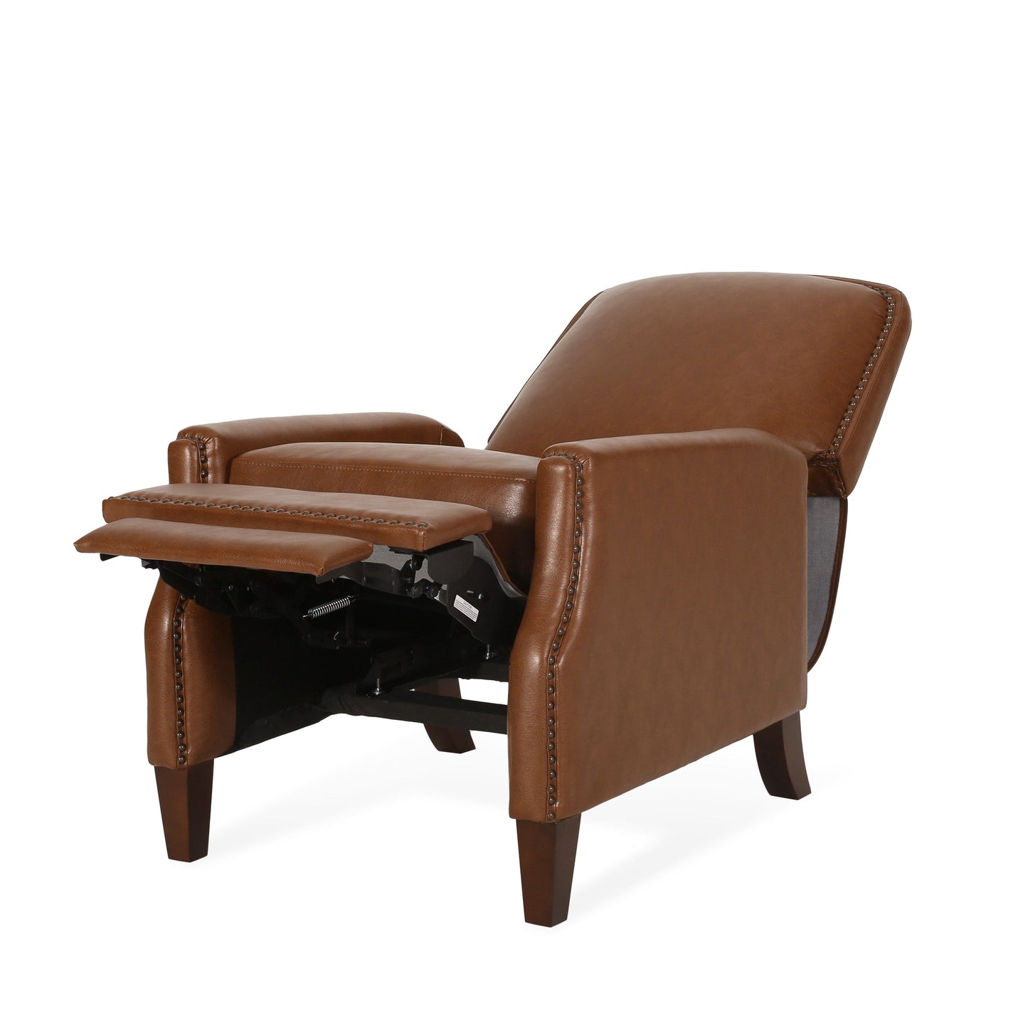Poltrona reclinabile imbottita Cavanaugh con schienale e finiture in borchie di Christopher Knight Home