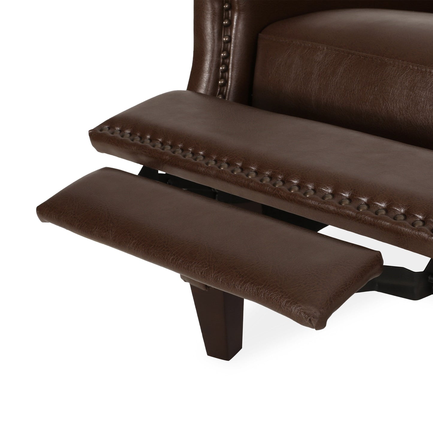 Poltrona reclinabile imbottita Cavanaugh con schienale e finiture in borchie di Christopher Knight Home