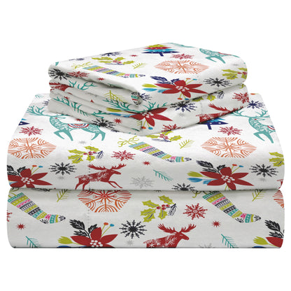 Set di lenzuola Celeste Home in flanella pesante di cotone 190 GSM, effetto velluto