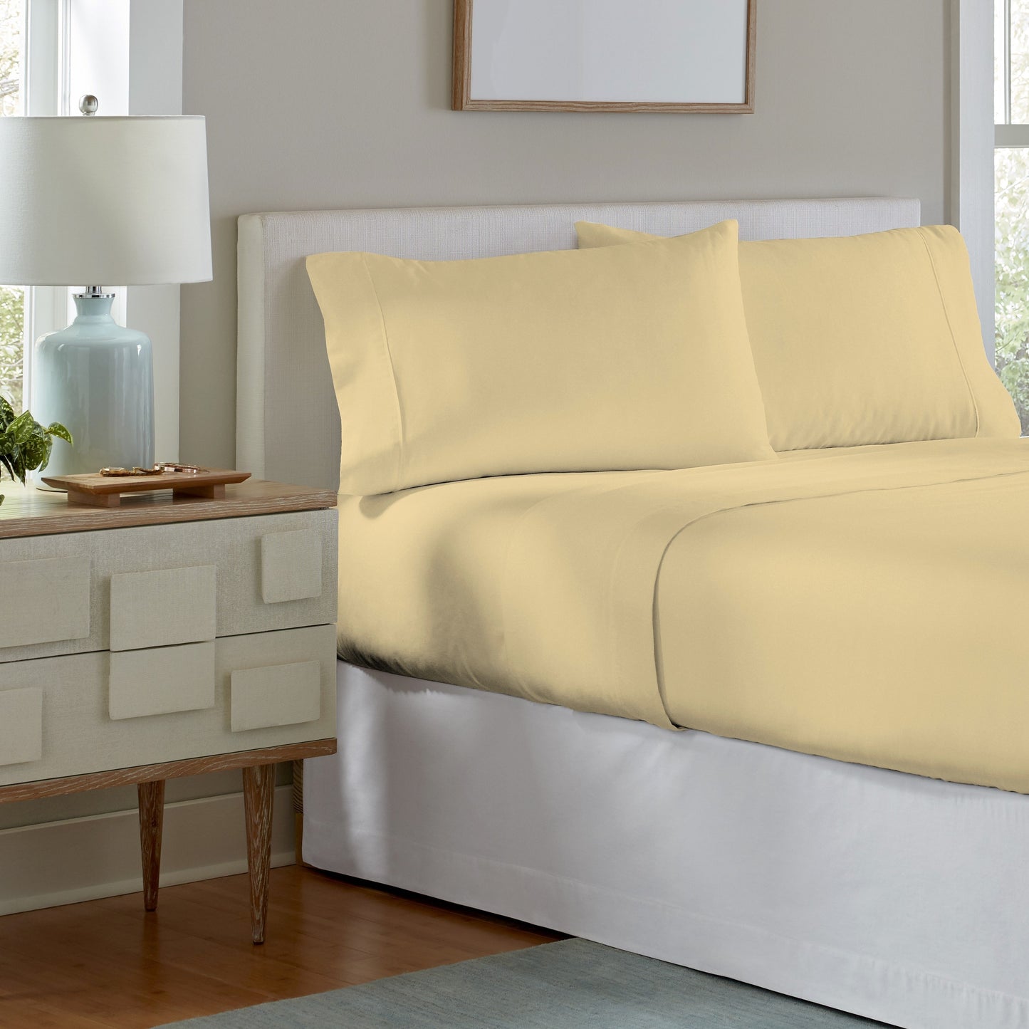 Set di lenzuola Celeste Home in flanella pesante di cotone 190 GSM, effetto velluto