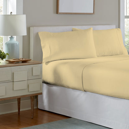 Set di lenzuola Celeste Home in flanella pesante di cotone 190 GSM, effetto velluto