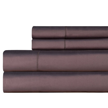 Set di lenzuola in raso di cotone Pima 610TC Celeste Home con tasche profonde