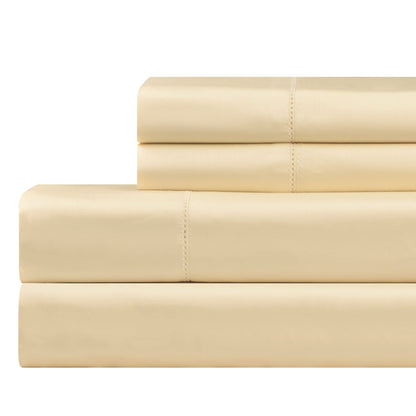 Set di lenzuola in raso di cotone Pima 610TC Celeste Home con tasche profonde