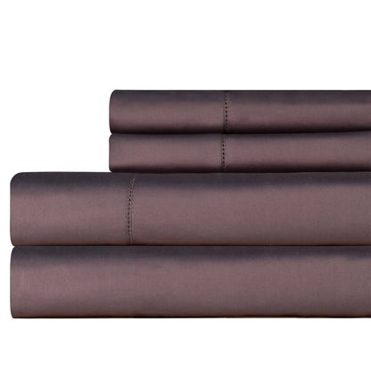 Set di lenzuola in raso di cotone Pima 610TC Celeste Home con tasche profonde