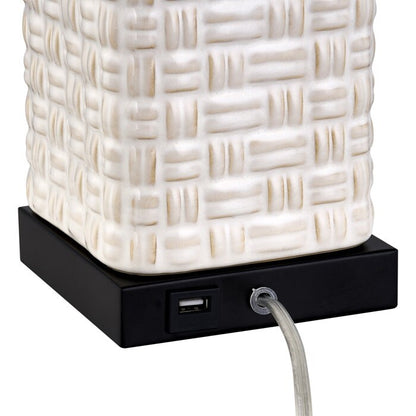 Set di lampade da tavolo USB in ceramica