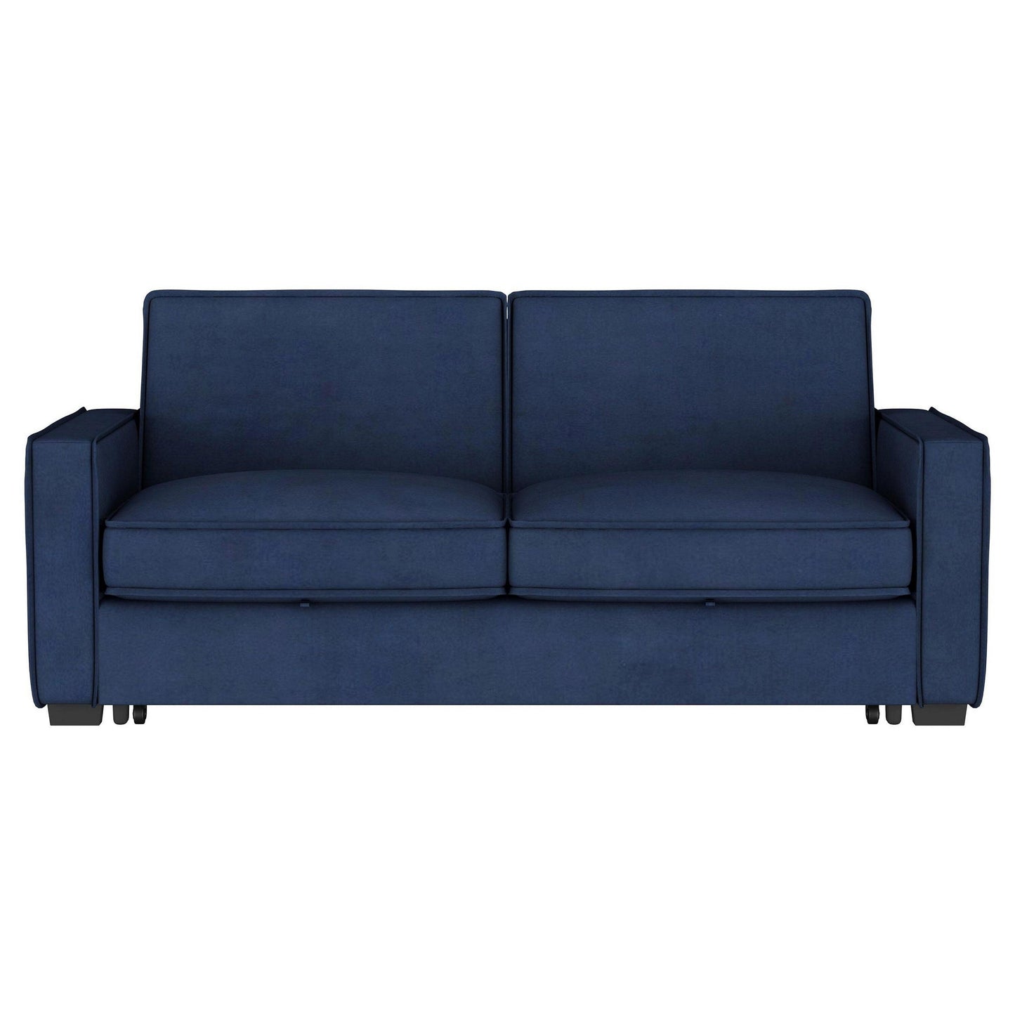 Divano letto trasformabile Chan, tessuto blu navy morbido, 83 pollici