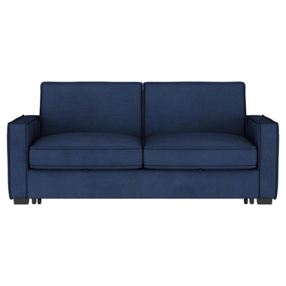Divano letto trasformabile Chan, tessuto blu navy morbido, 83 pollici