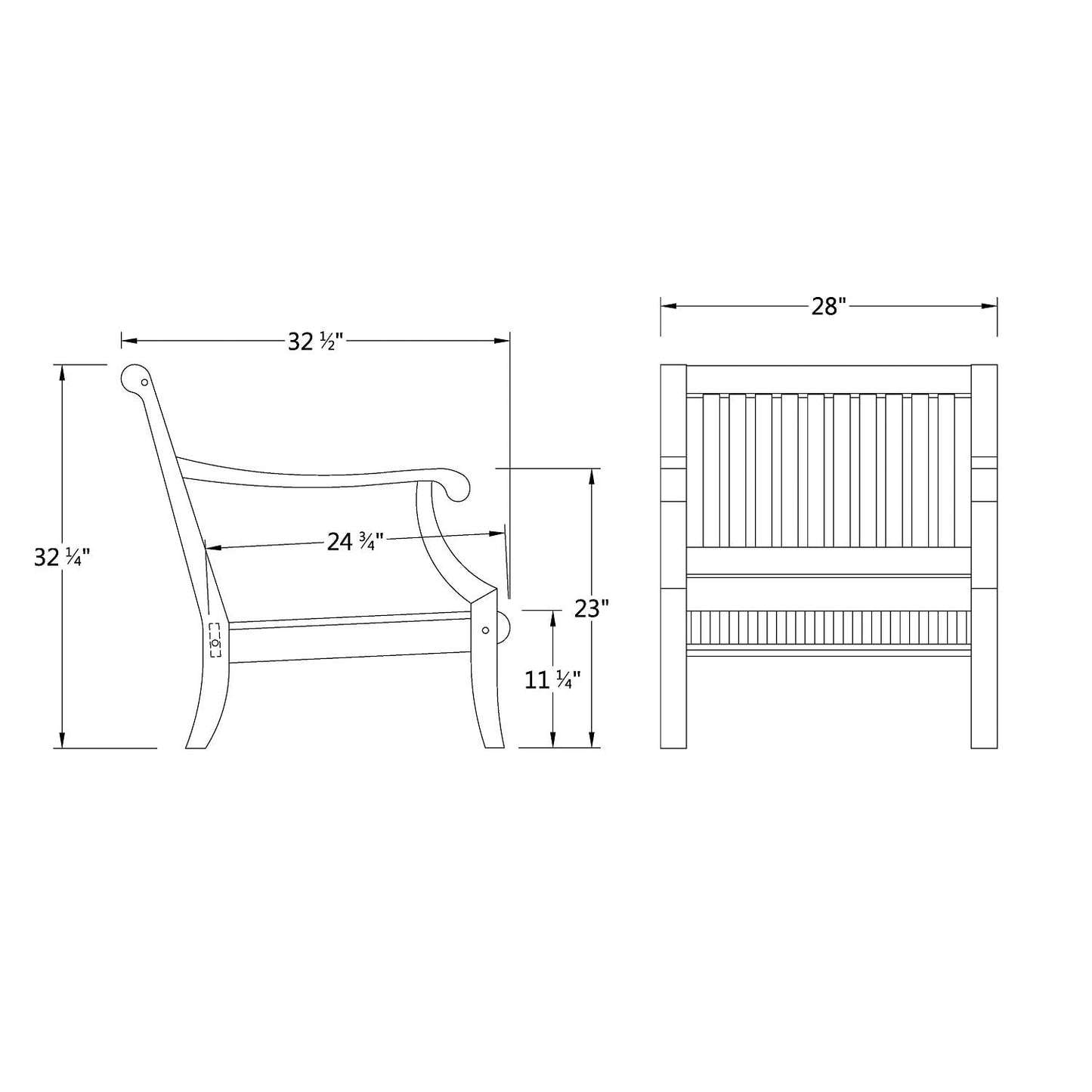 Set da conversazione per patio Cambridge Casual Chara in teak da 4 pezzi