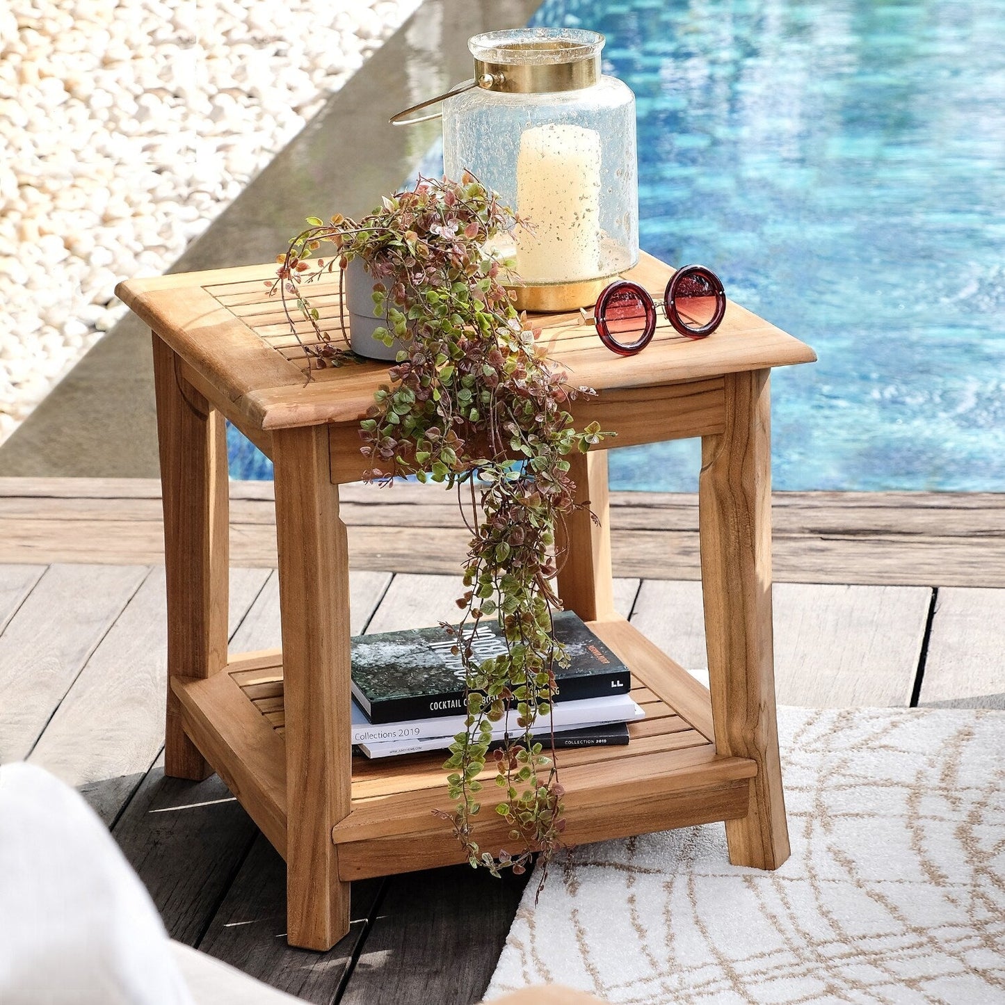Set da conversazione per patio Cambridge Casual Chara in teak da 4 pezzi