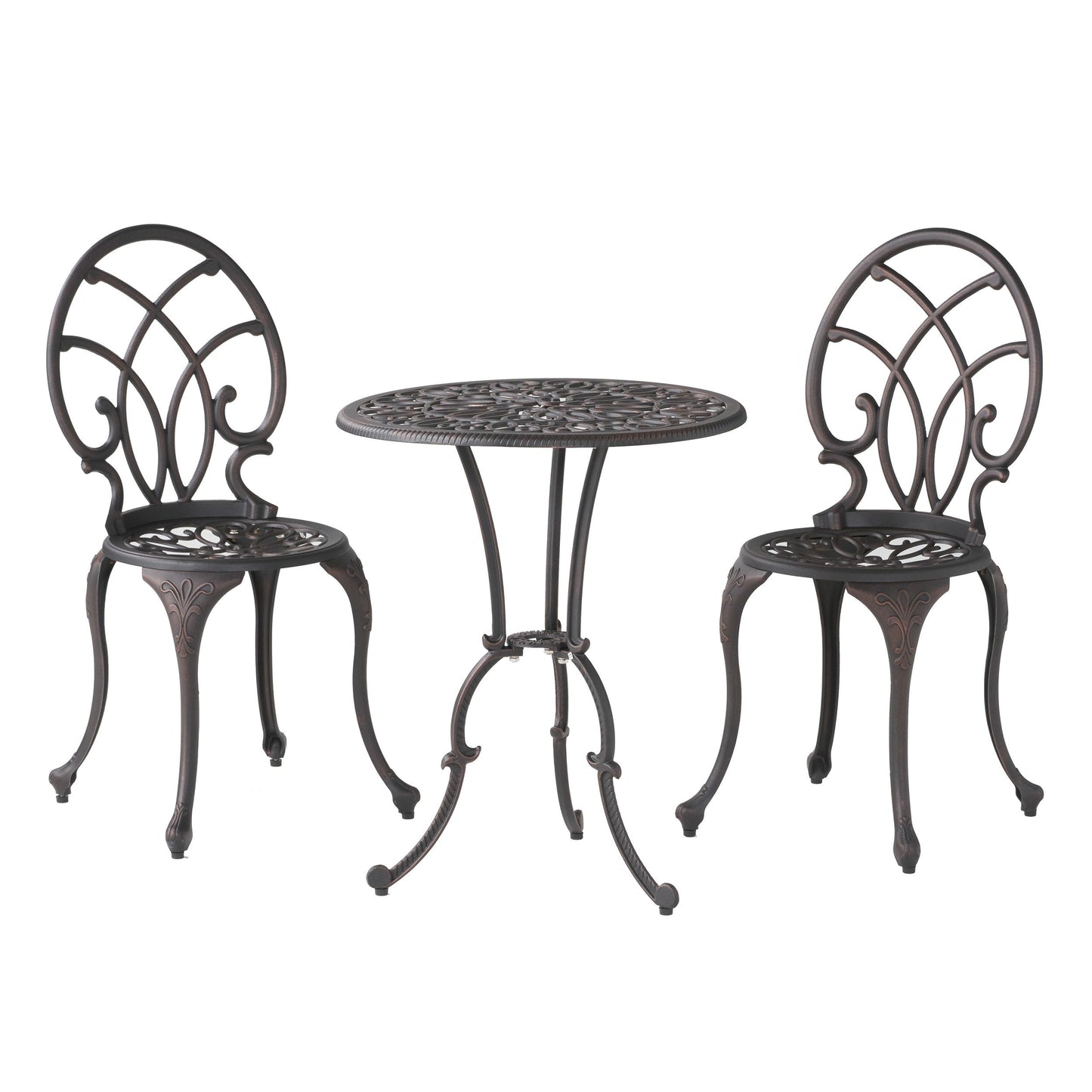 Set da bistrot Charleston in alluminio e rame di Christopher Knight Home