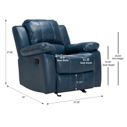 Poltrona reclinabile Charleston in pelle e gel di Greyson Living