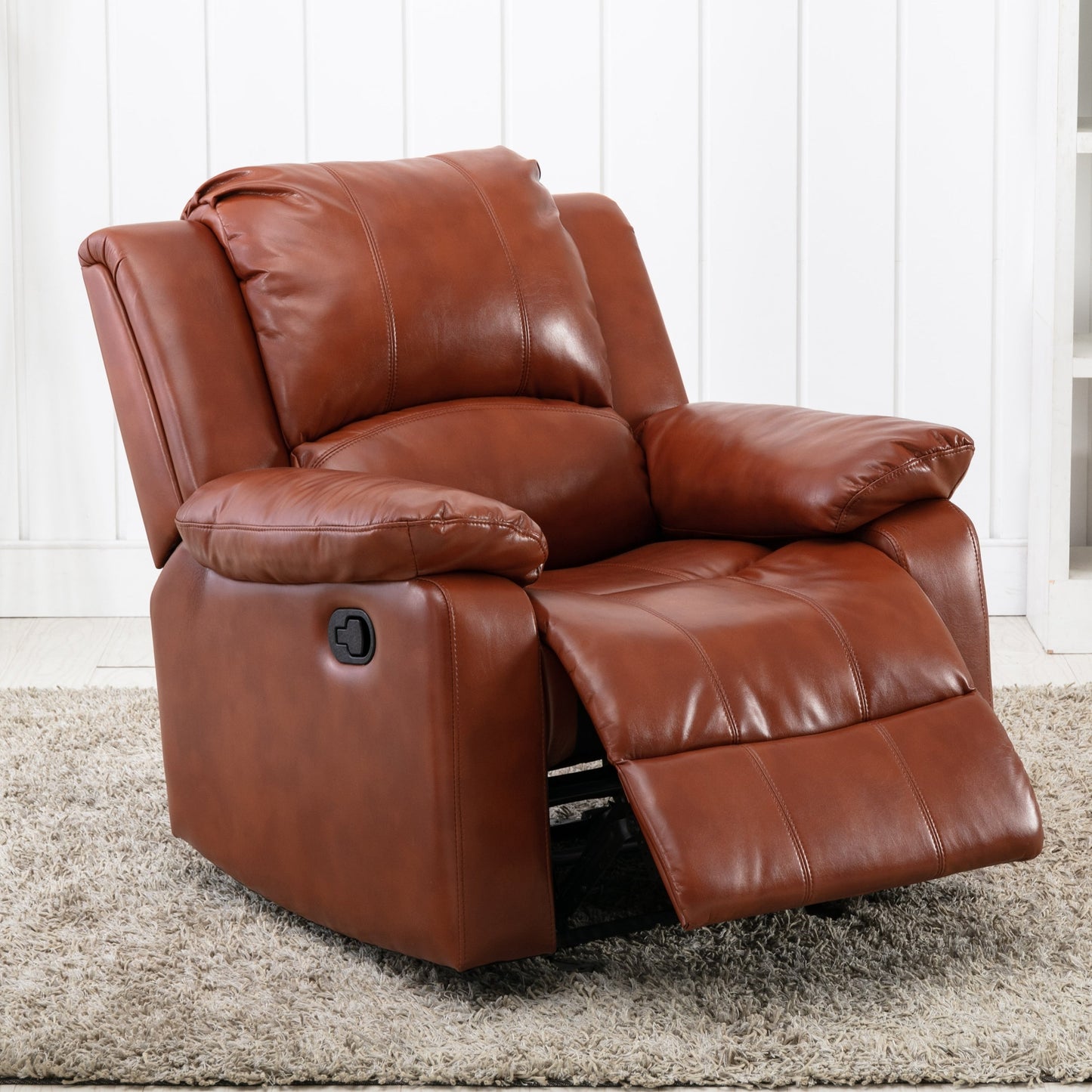 Poltrona reclinabile Charleston in pelle e gel di Greyson Living