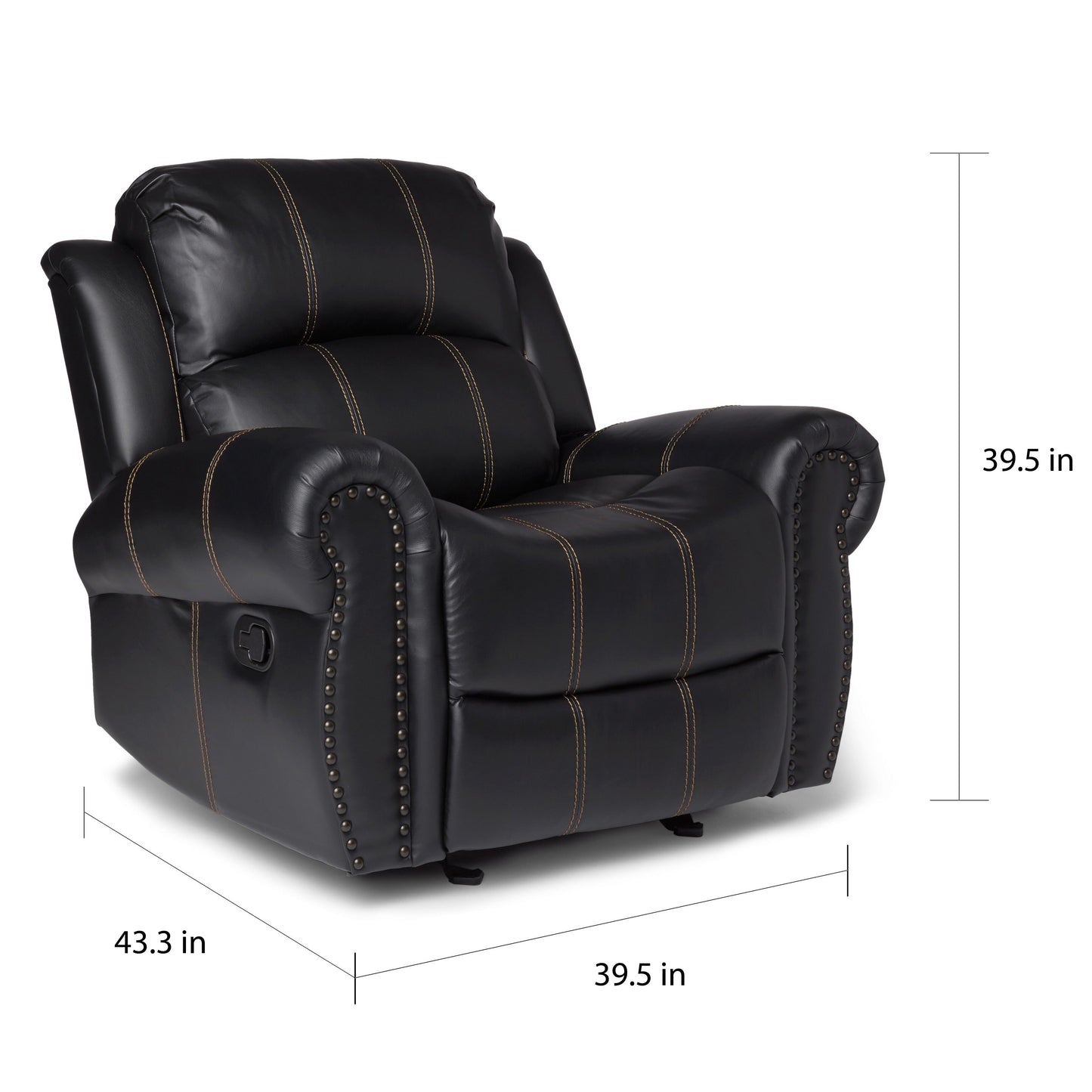 Poltrona reclinabile Charlie in similpelle di Christopher Knight Home