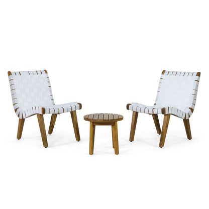 Set da esterno Charlotter in corda e legno di acacia di Christopher Knight Home