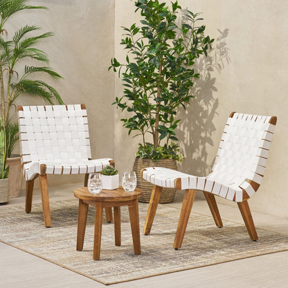 Set da esterno Charlotter in corda e legno di acacia di Christopher Knight Home