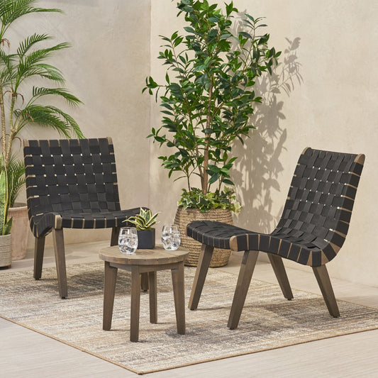Set da esterno Charlotter in corda e legno di acacia di Christopher Knight Home
