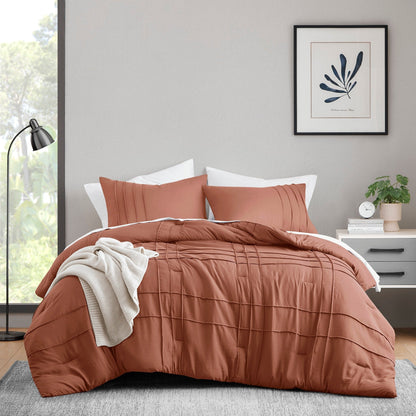 Set copripiumino Chelsea Square Evans Pinch Pleated Soft Washed Boho
