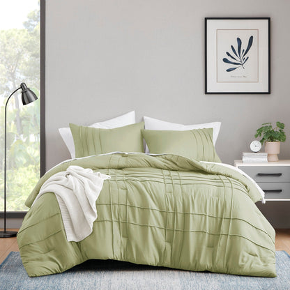 Set copripiumino Chelsea Square Evans Pinch Pleated Soft Washed Boho